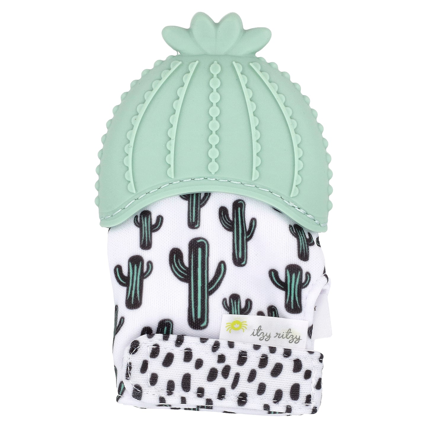 itzy ritzy, Itzy Mitt®, Wearable Silicone Teether, 3+ Months, Cactus, 1 Teether