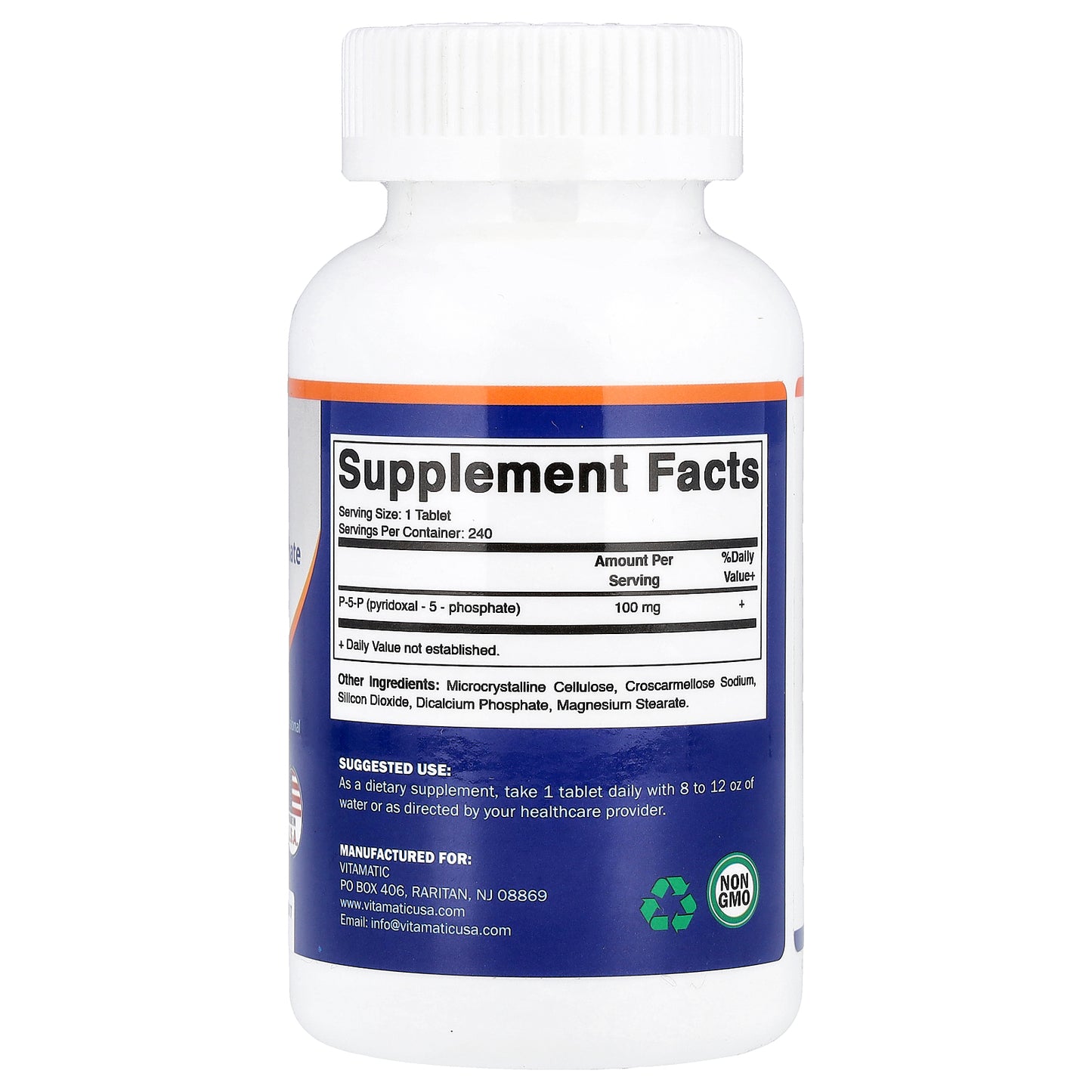 Vitamatic, P-5-P, 100 mg, 240 Tablets