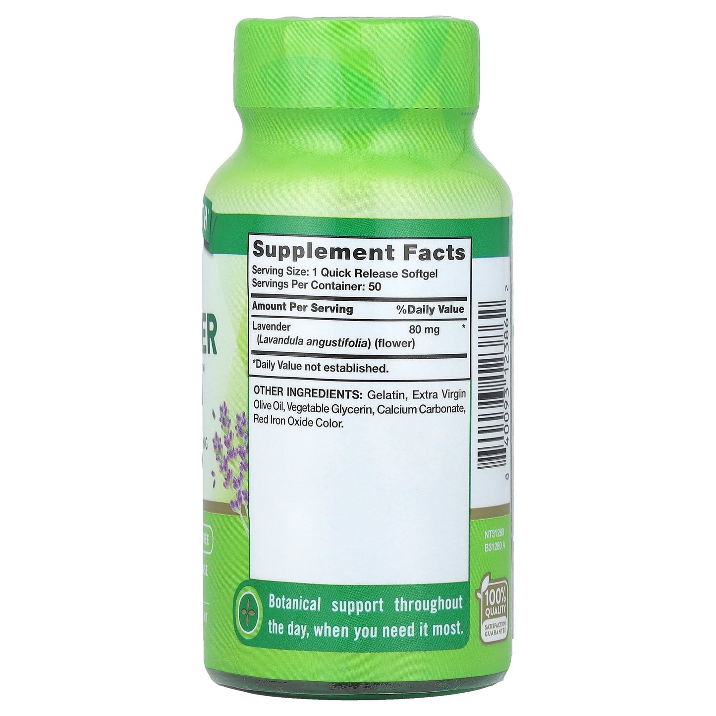 Nature's Truth, Lavender Calm™, 50 Quick Release Softgels (80 mg per Softgel)