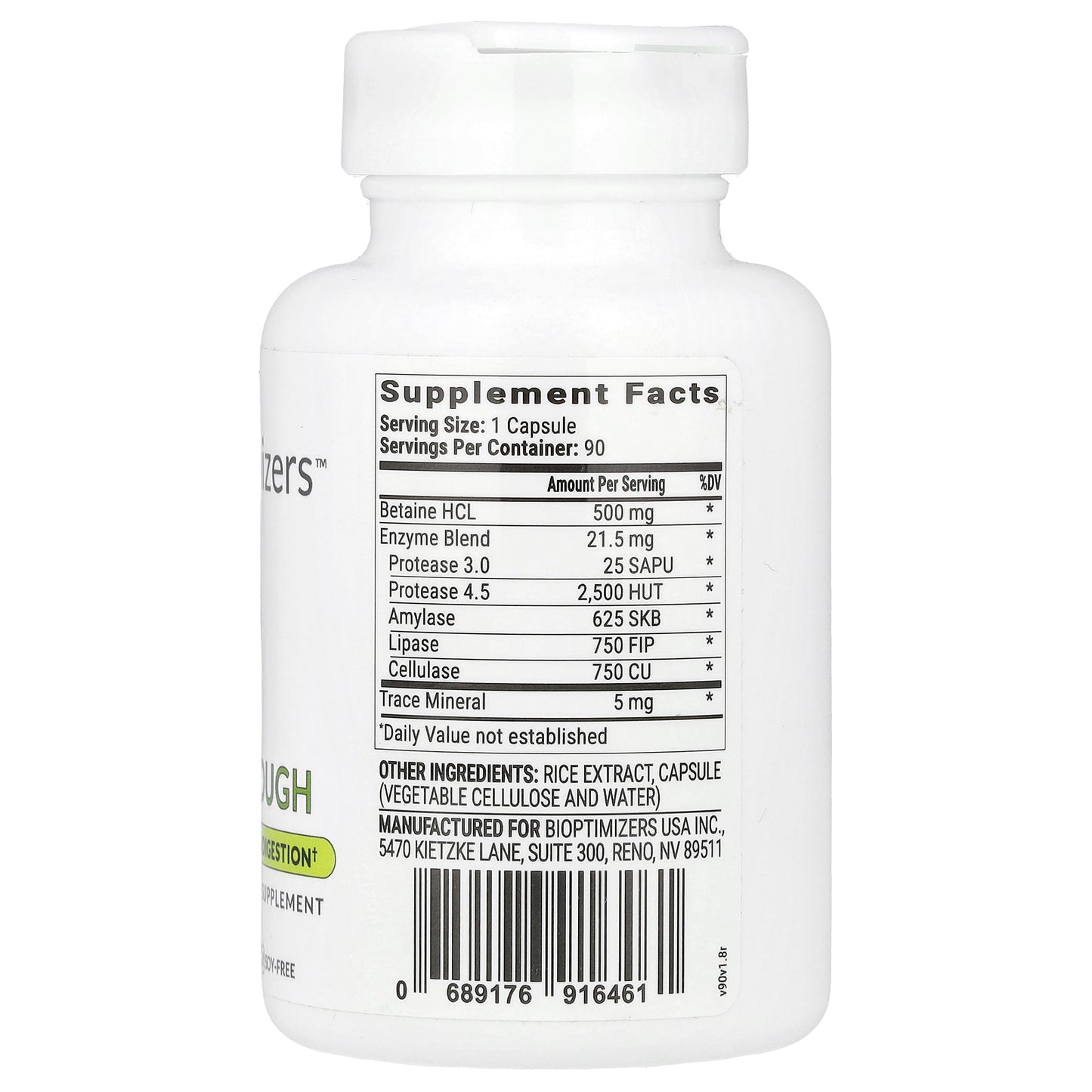 BIOptimizers, HCL Breakthrough, 90 Veggie Caps