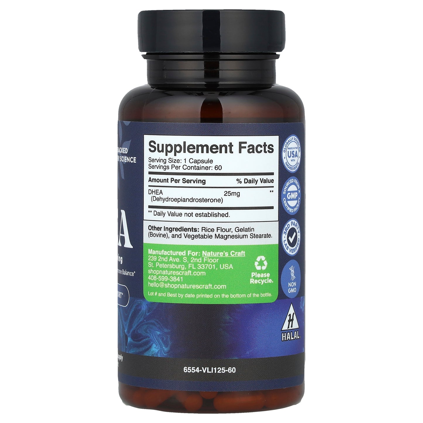 Nature's Craft, DHEA, 25 mg, 60 Capsules