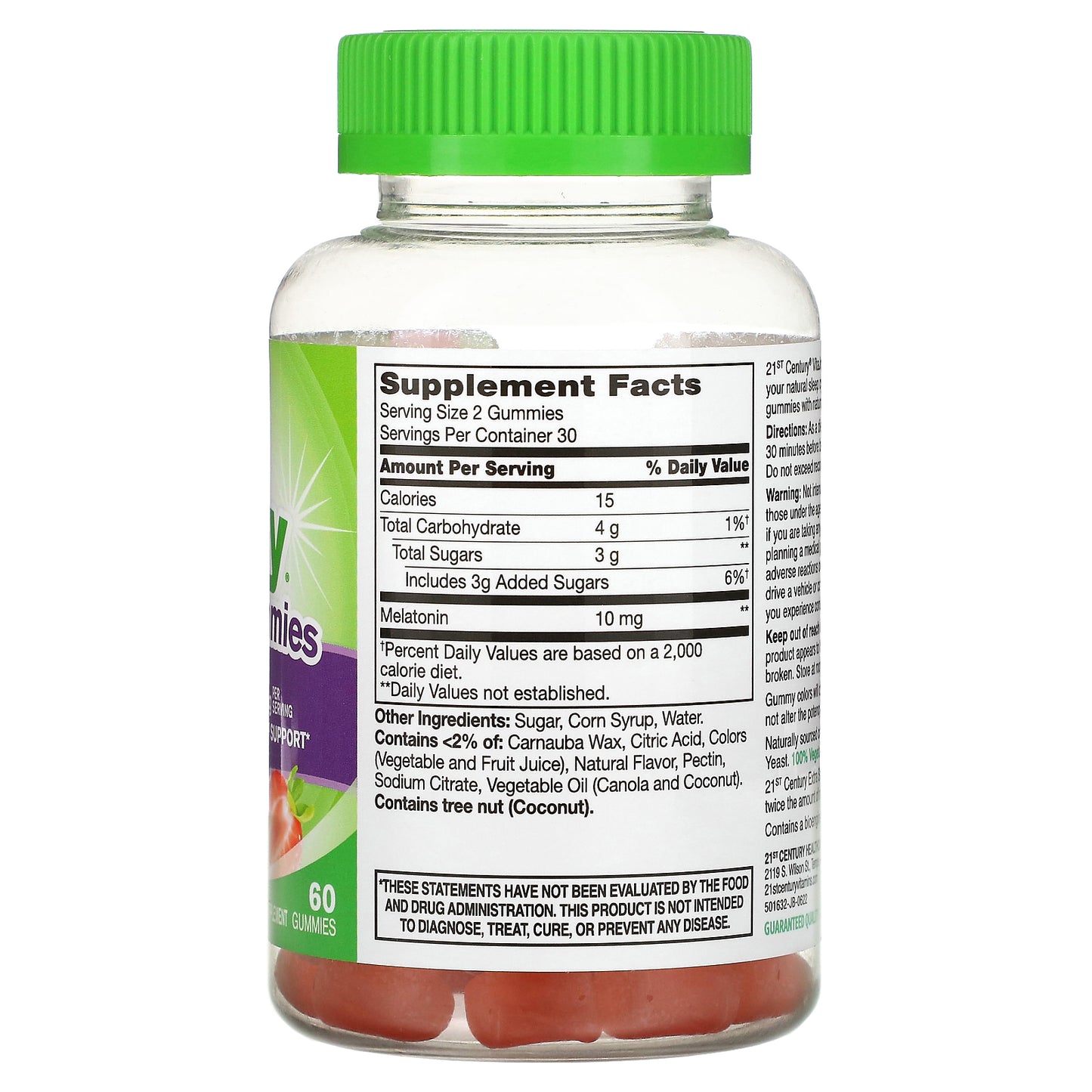 21st Century, VitaJoy® Melatonin Gummies, Strawberry, 60 Gummies (5 mg per Gummy)