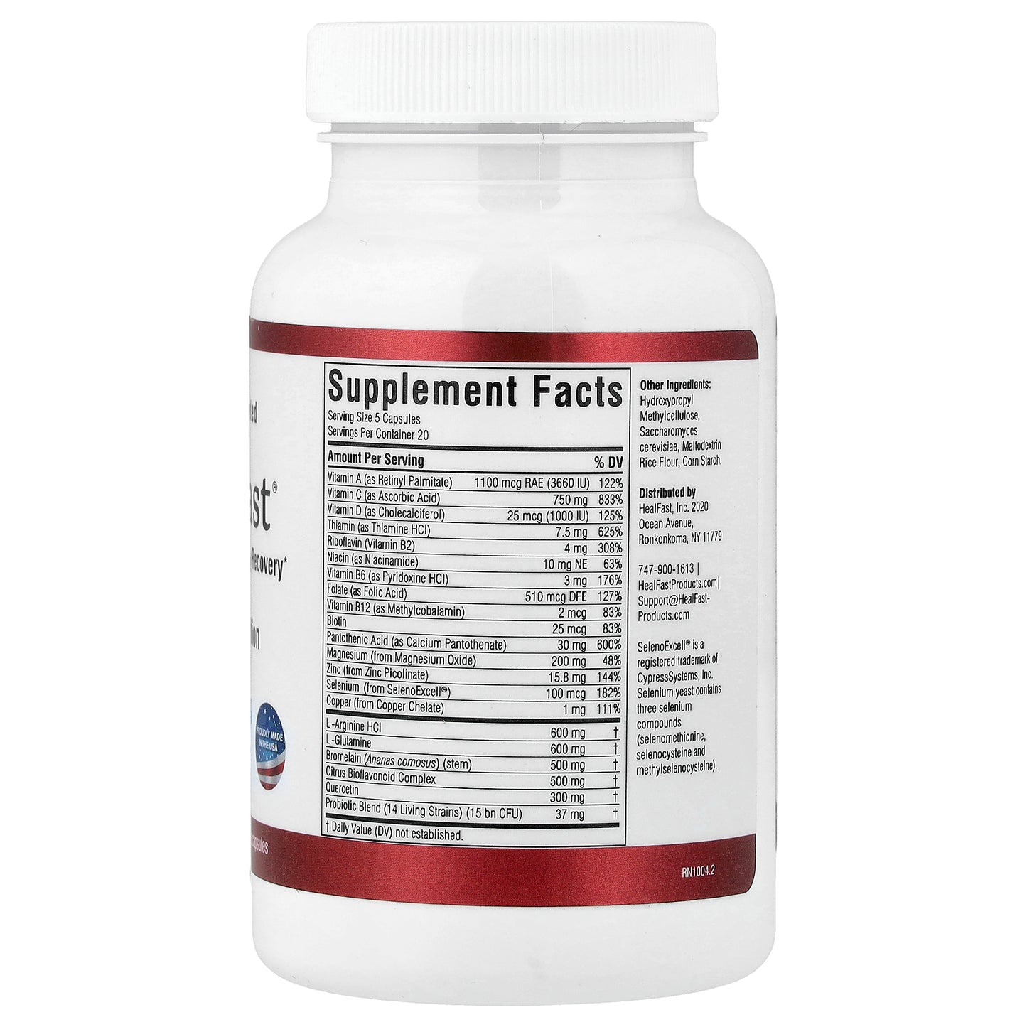 HealFast, Post-Surgery Nutrition, 100 Plant Based Capsules