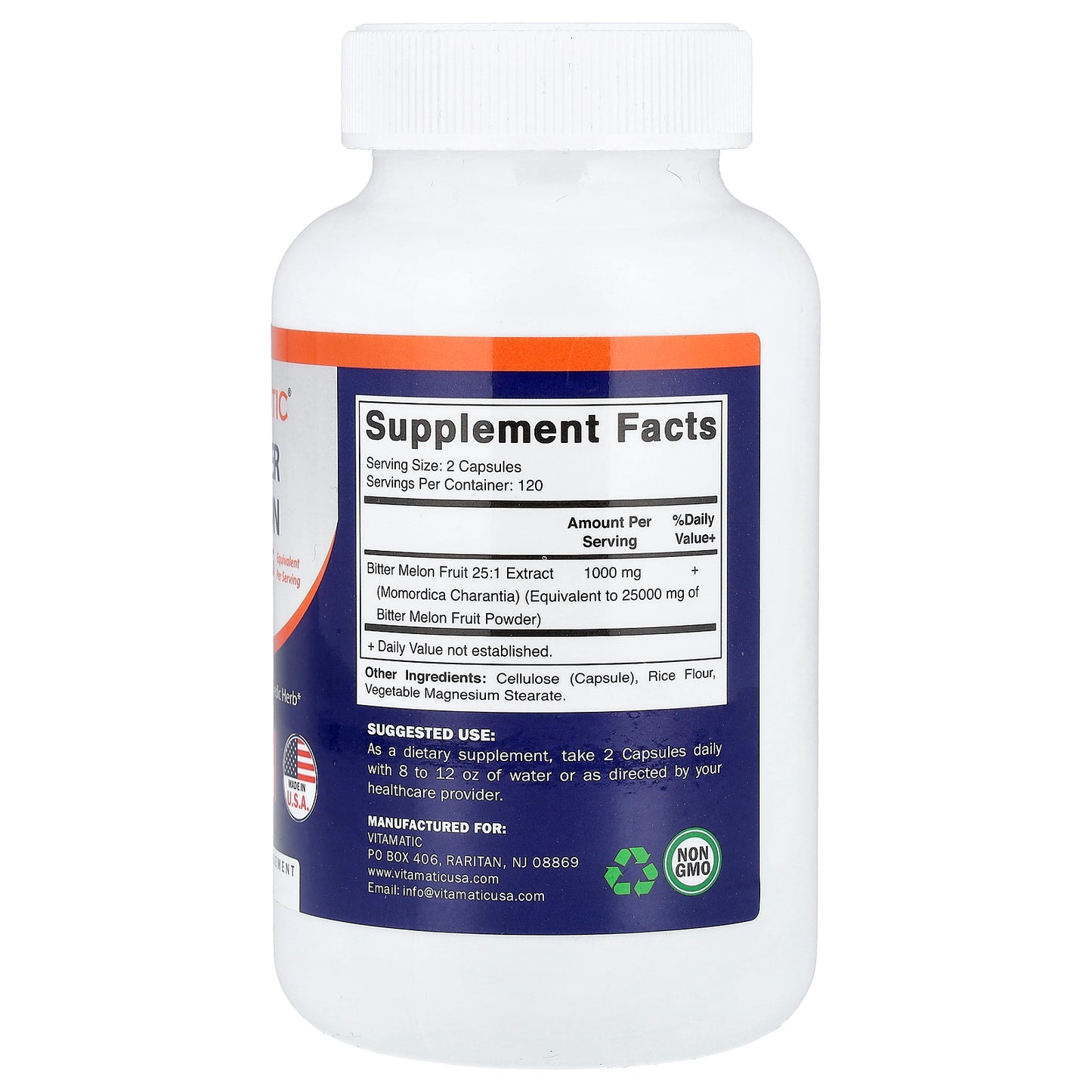 Vitamatic, Bitter Melon, 240 Vegetable Capsules (500 mg per Capsule)