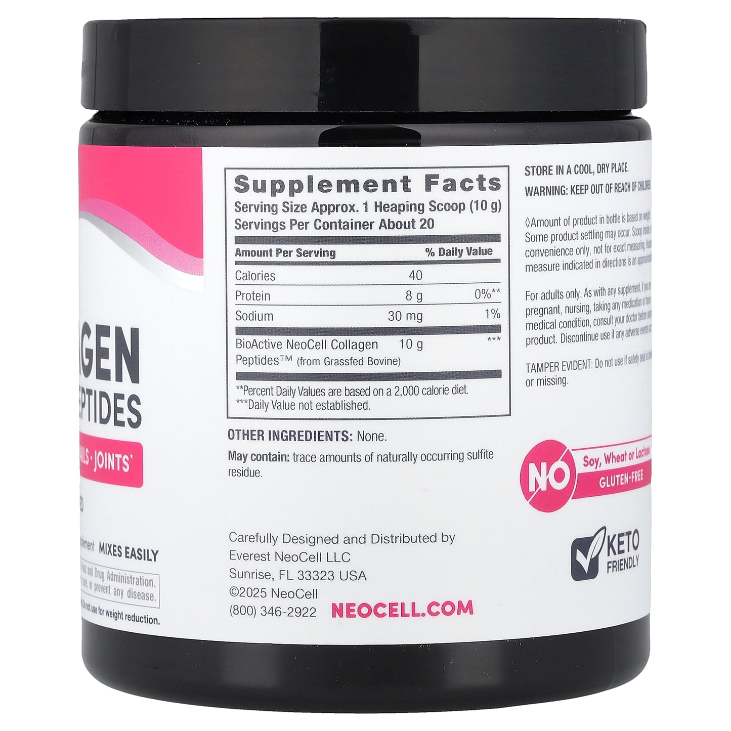 NeoCell, Grassfed Collagen Peptides, Unflavored, 7 oz (200 g)