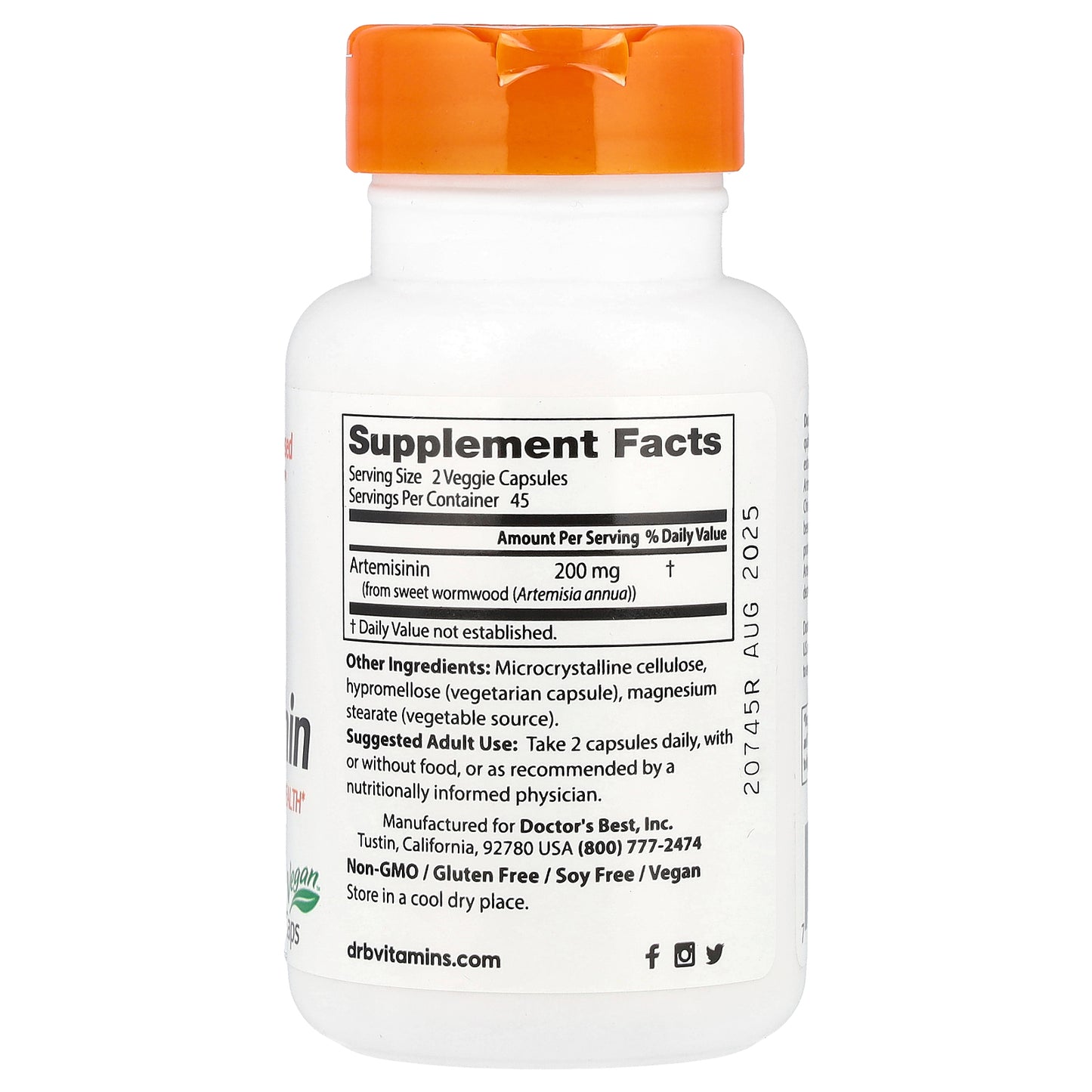 Doctor's Best, Artemisinin, 100 mg, 90 Veggie Caps