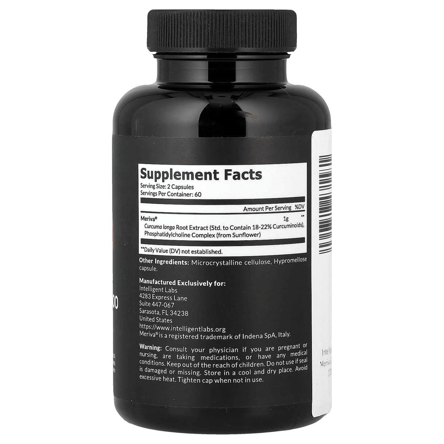 Intelligent Labs, Curcumin 500, 120 Vegetarian Capsules