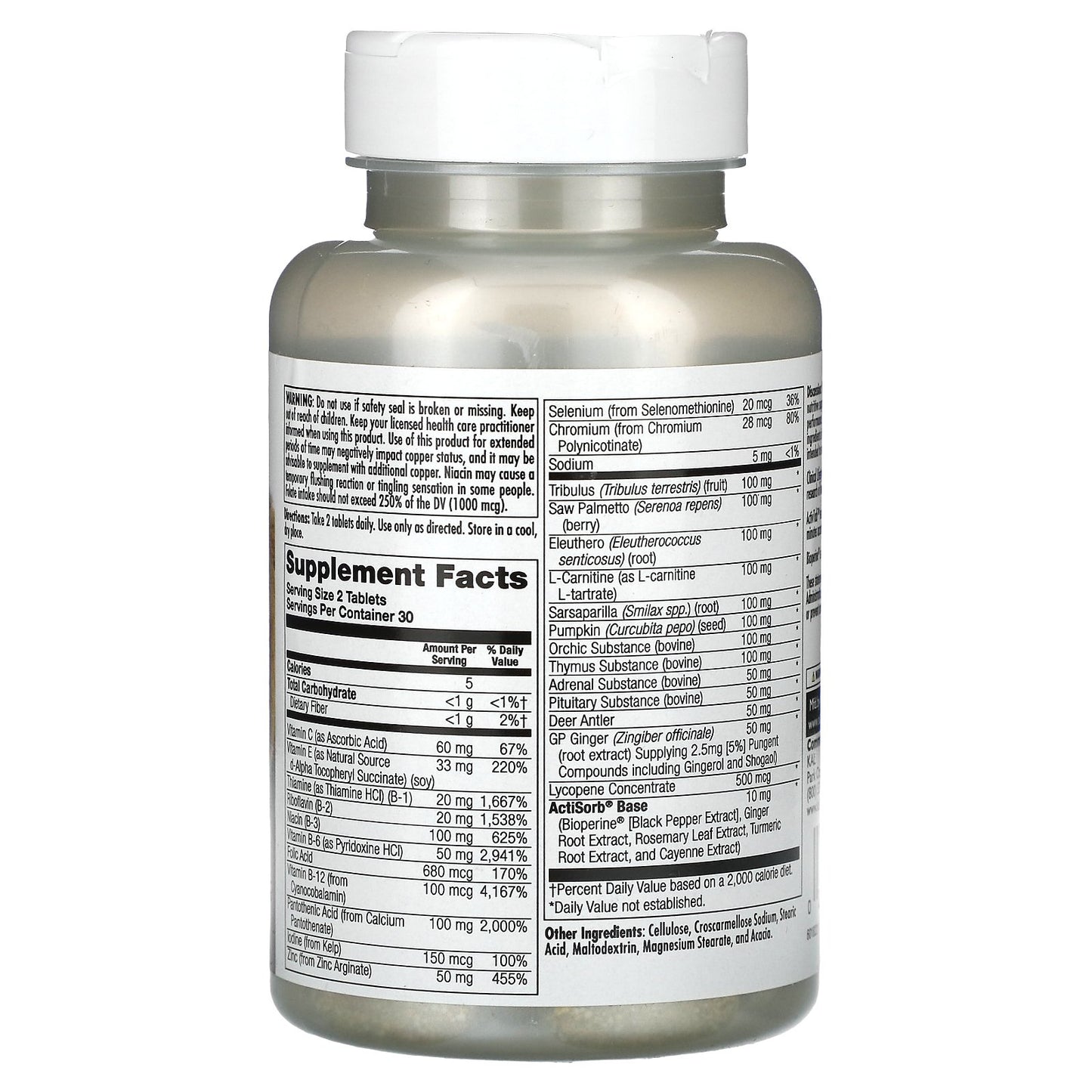 KAL, Virility for Men, 60 Tablets