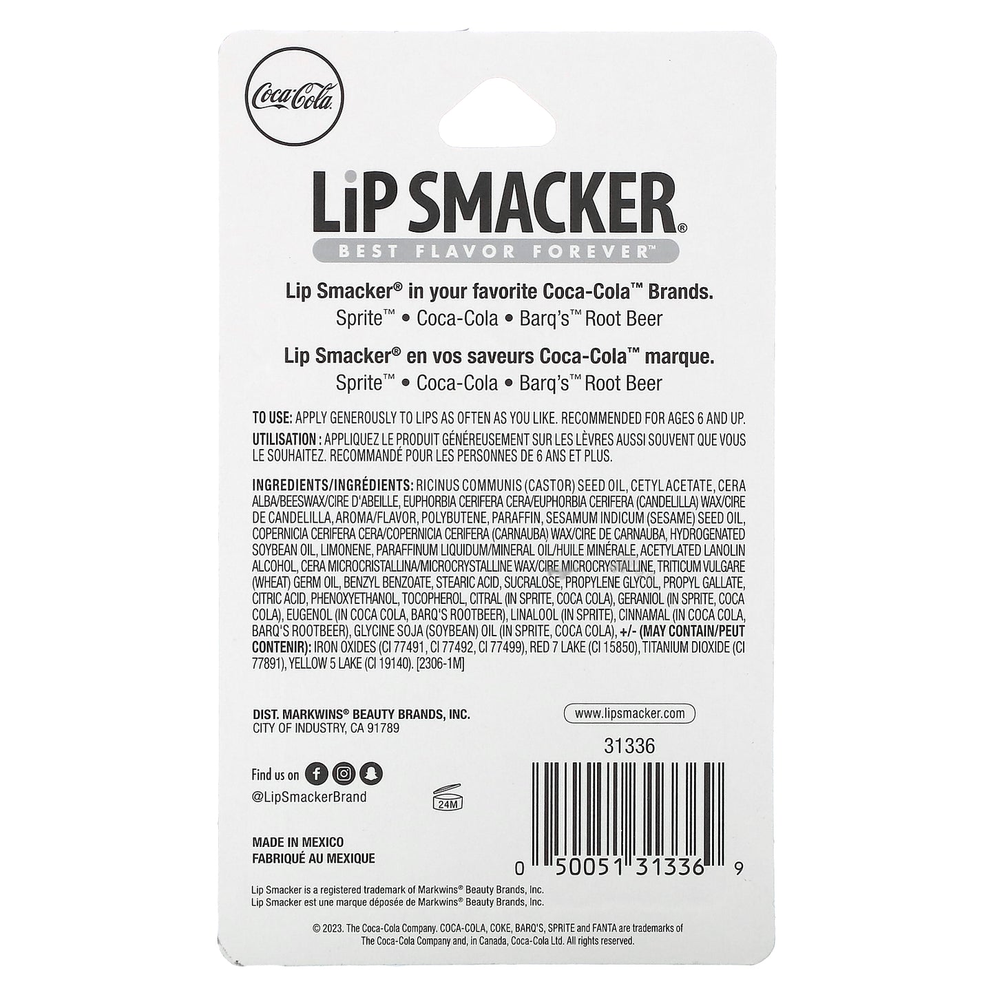 Lip Smacker, Coca Cola, Lip Balm, Trio Pack , 3 Pack, 0.14 oz (4 g) Each