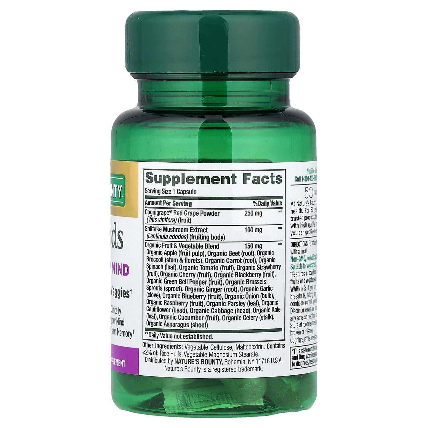 Nature's Bounty, Superfoods Plus Sharp Mind, 30 Capsules