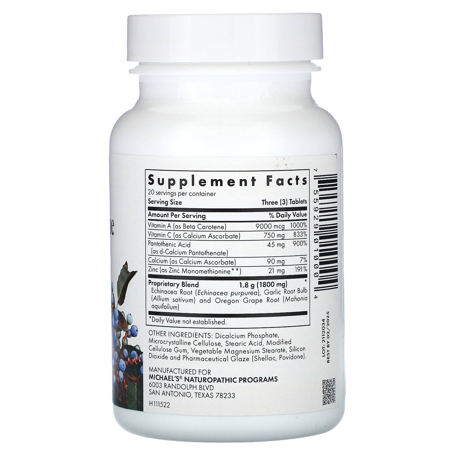 Michael's Health, Quick Immune Response, 60 Vegetarian Tablets