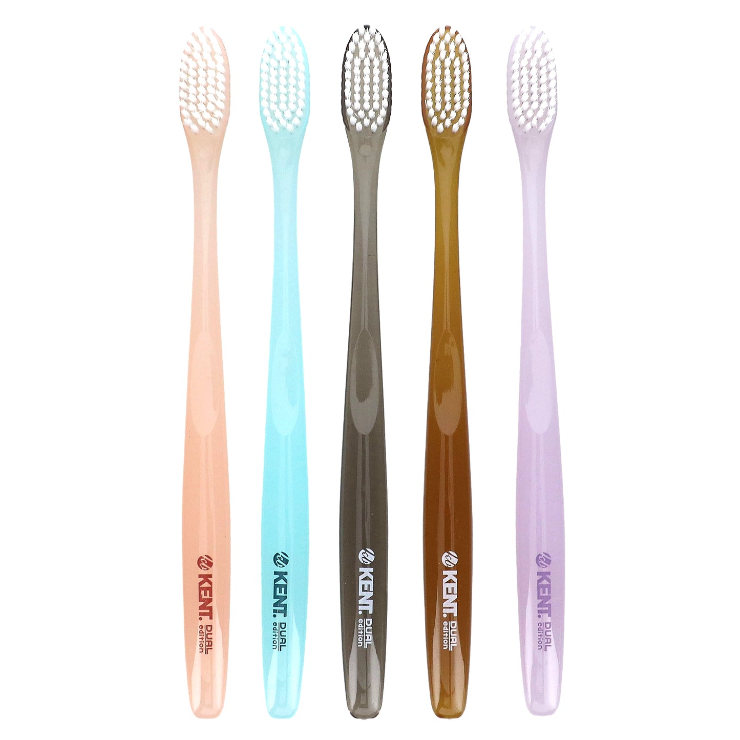 Kent, Ultra Soft Toothbrushes, Dual Edition, 5 Toothbrushes
