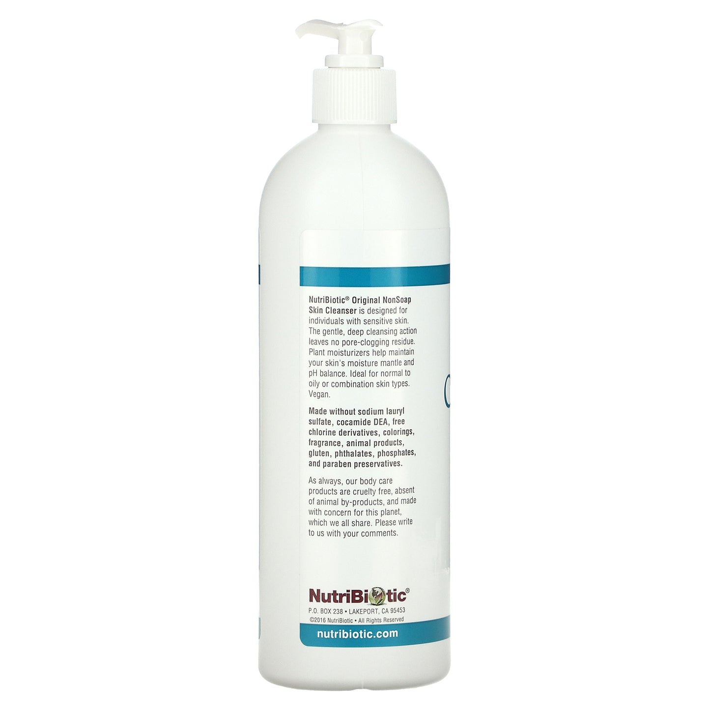 NutriBiotic, Skin Cleanser, Non-Soap, Original, Fragrance Free , 16 fl oz (473 ml)