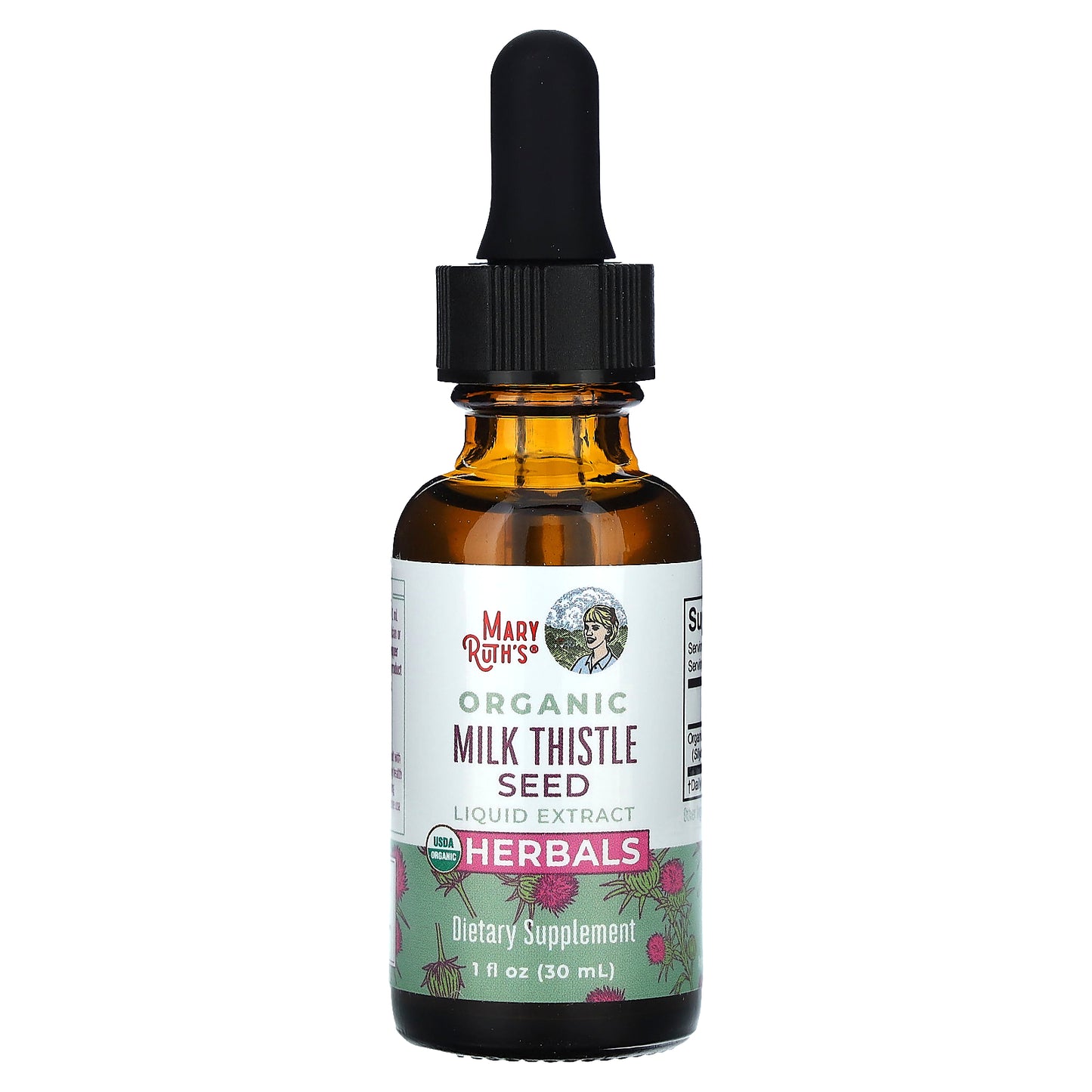 MaryRuth's, Organic Milk Thistle Seed Liquid Extract, Alcohol Free, 1,190 mg, 1 fl oz (30 ml)