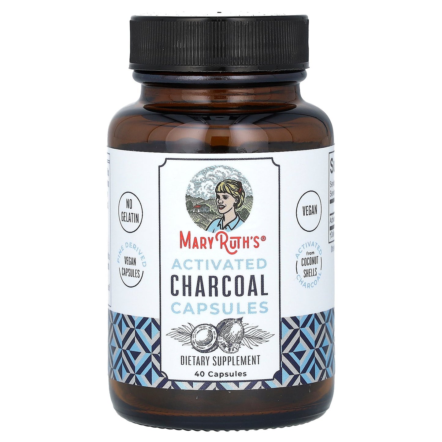MaryRuth's, Activated Charcoal Capsules, 40 Capsules (475 mg per Capsule)