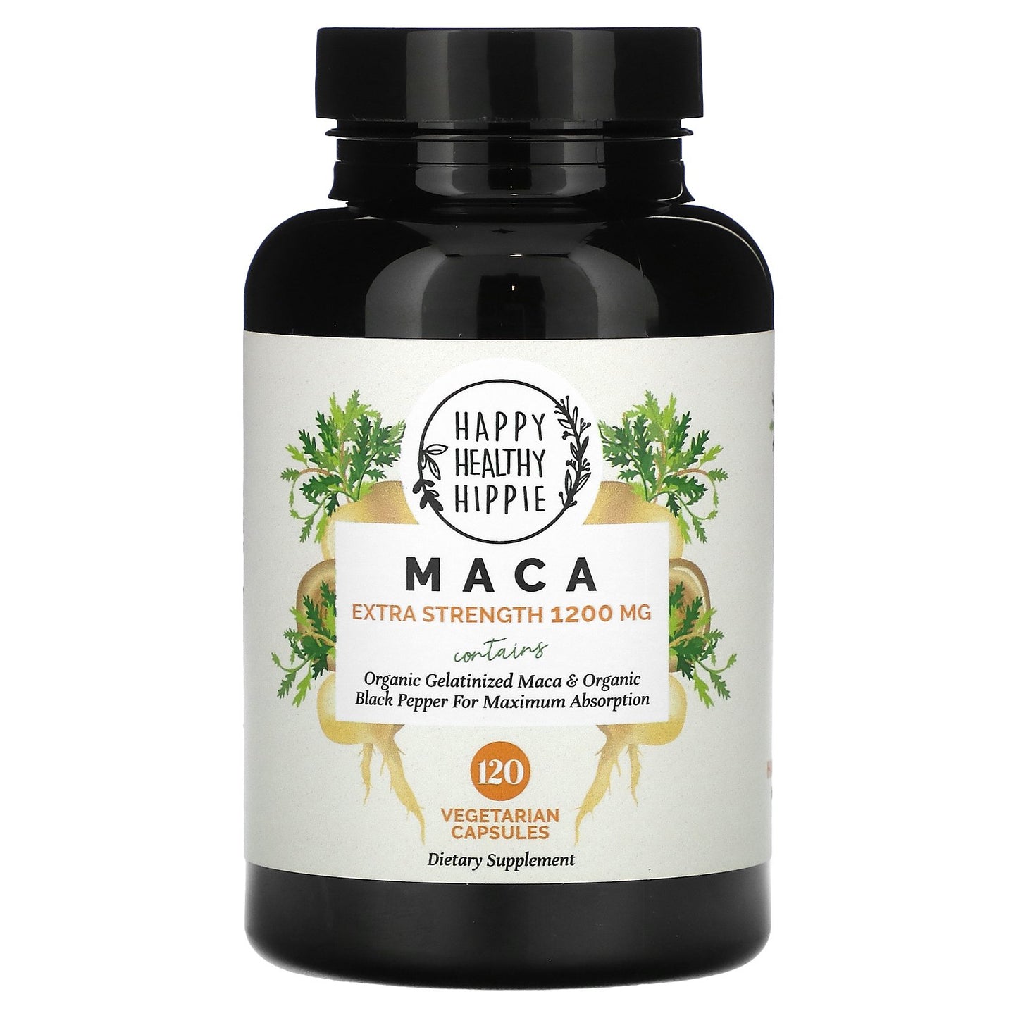 Happy Healthy Hippie, Maca, 120 Vegetarian Capsules