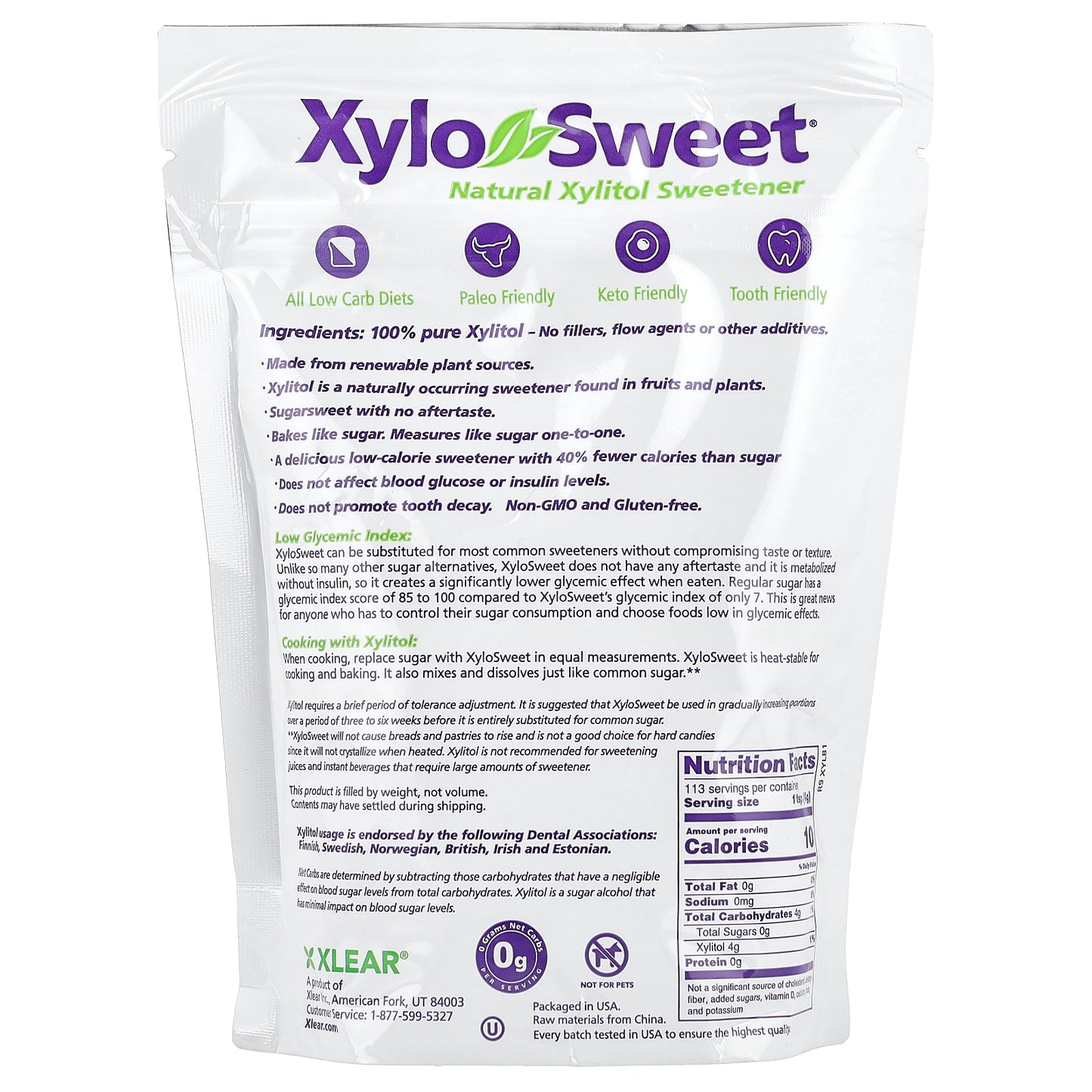 Xlear, XyloSweet®, Natural Xylitol Sweetener, 1 lb (454 g)