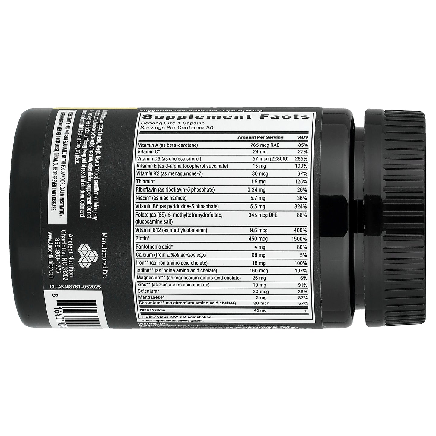 Ancient Nutrition, Bone Health Multivitamin, 30 Capsules