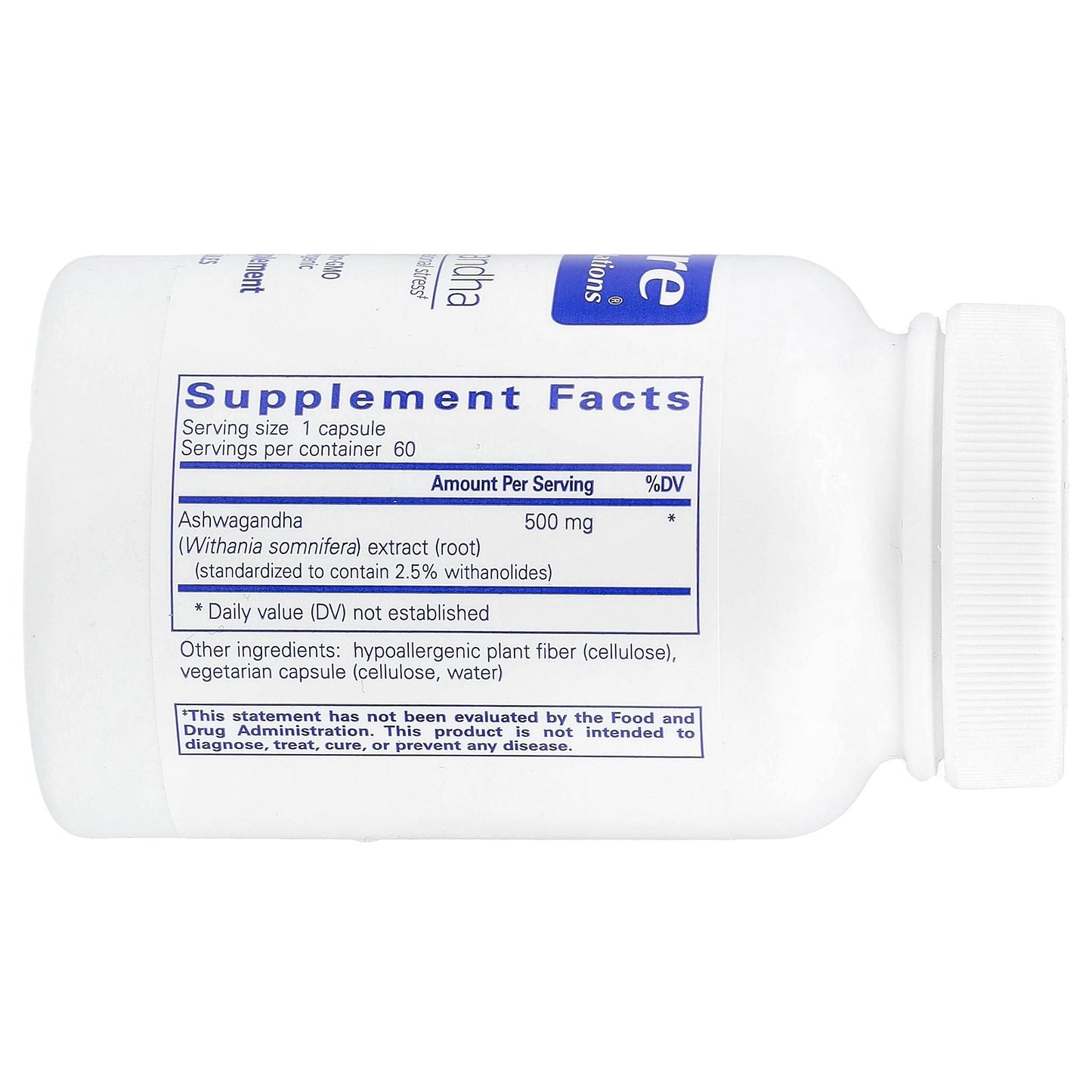 Pure Encapsulations, Ashwagandha, 60 Capsules (500 mg per Capsule)