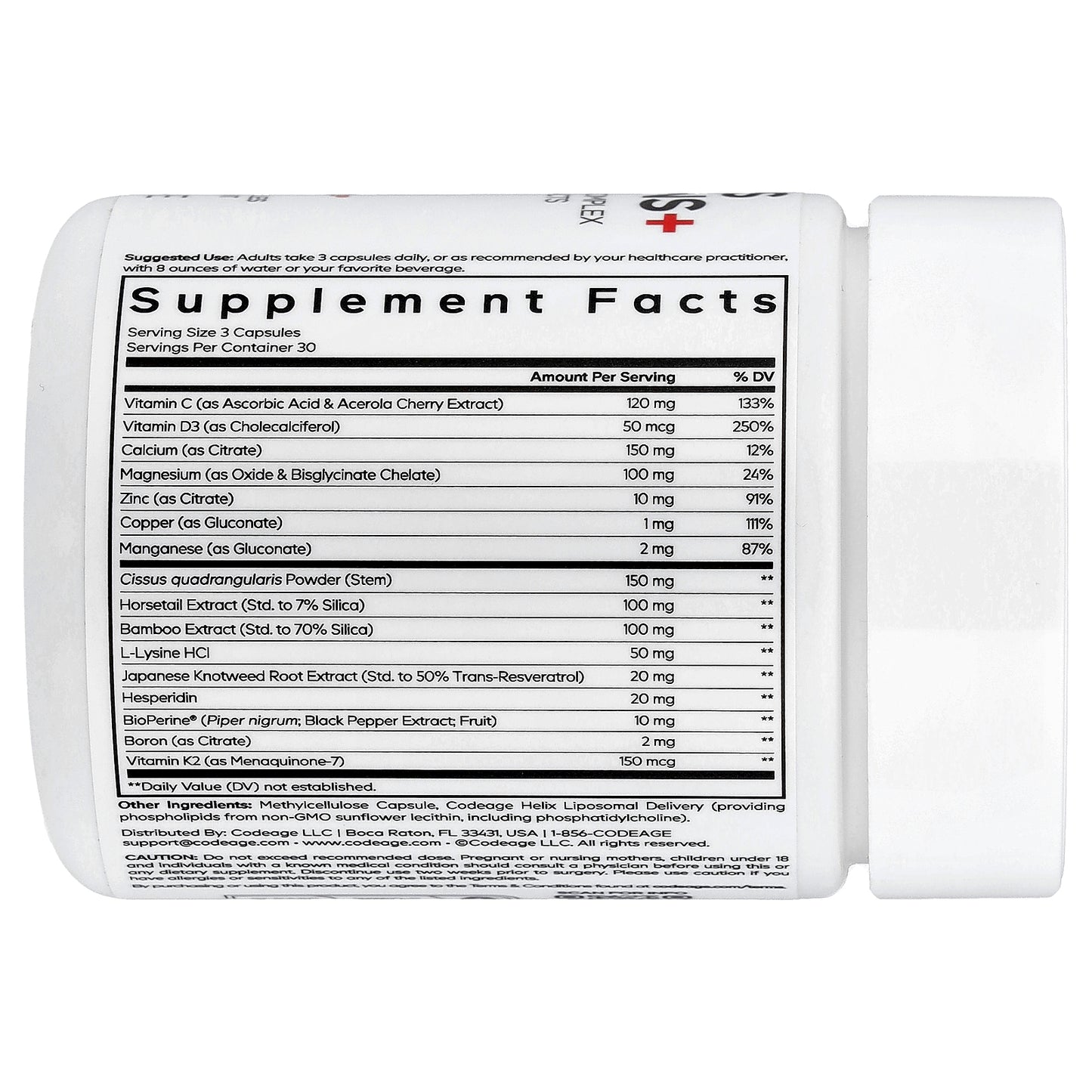 Codeage, Bones Vitamins+, 90 Vegetable Capsules