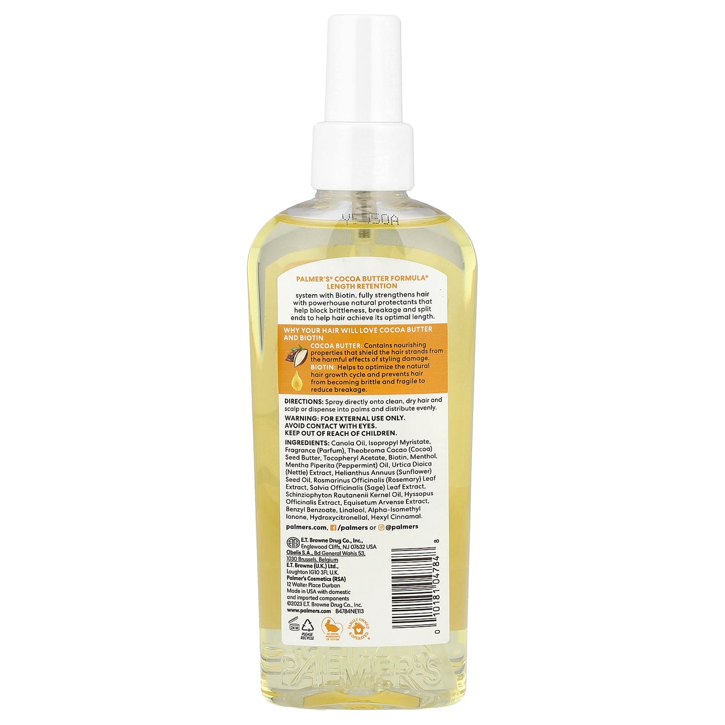 Palmer's, Cocoa Butter Formula® with Vitamin E, Length Retention Hair & Scalp Oil, 5.1 fl oz (150 ml)