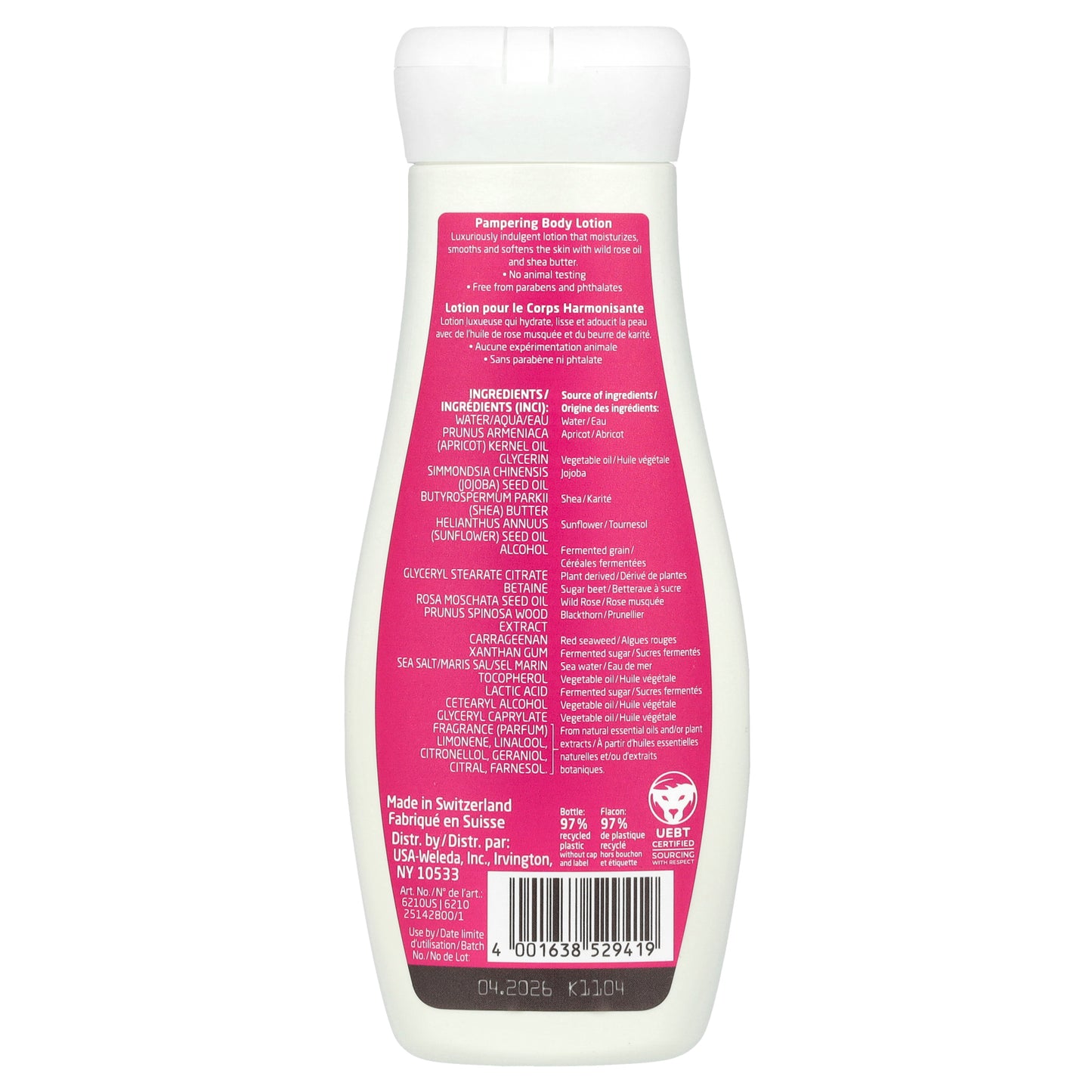 Weleda, Pampering Body Lotion, Wild Rose Extracts, 6.8 fl oz (200 ml)