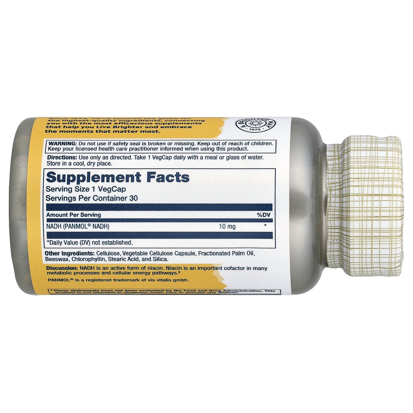 Solaray, NADH, 10 mg, 30 VegCaps