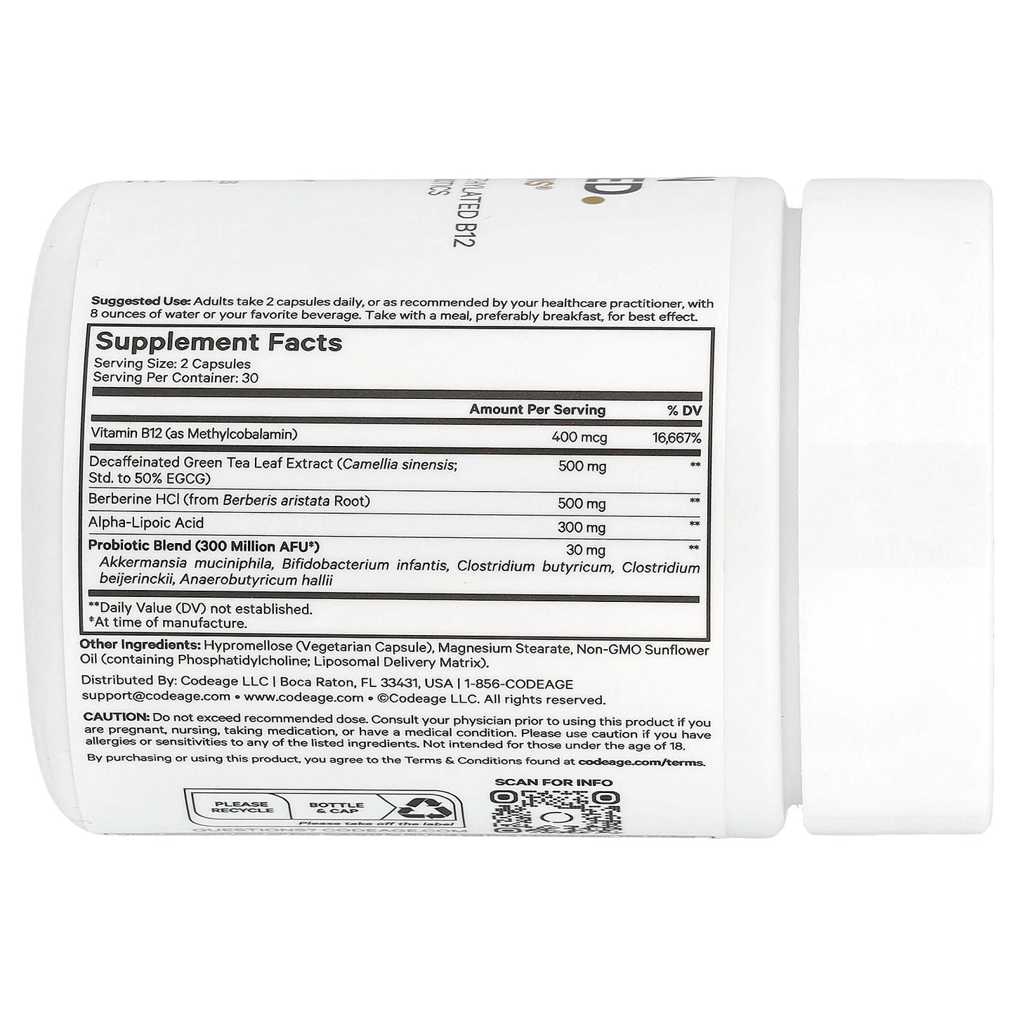 Codeage, M-Burn Optimized, 60 Vegetable Capsules