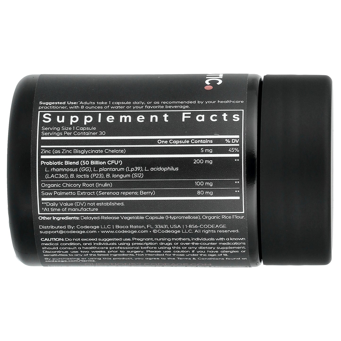 Codeage, Men's Daily Probiotic, 30 Vegetable Capsules