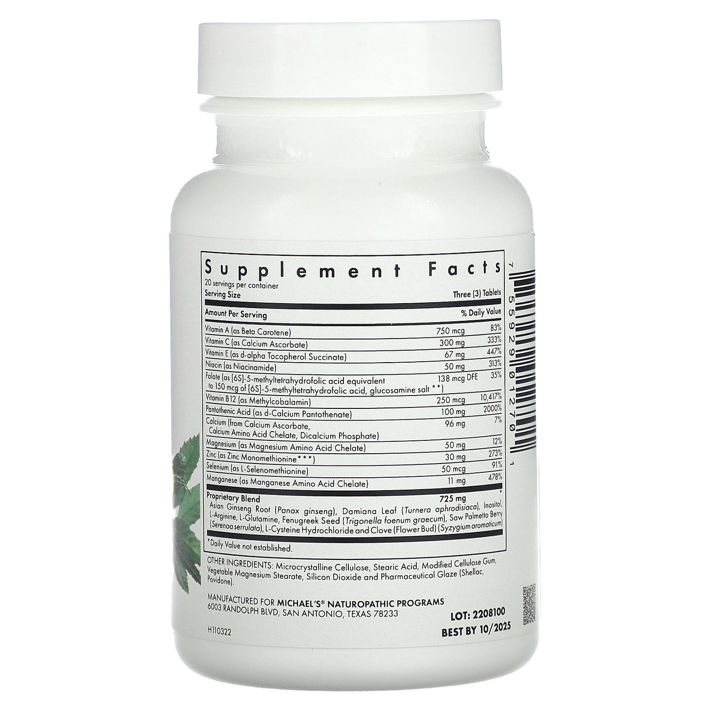 Michael's Health, Male Reproductive Factors, 60 Vegetarian Tablets