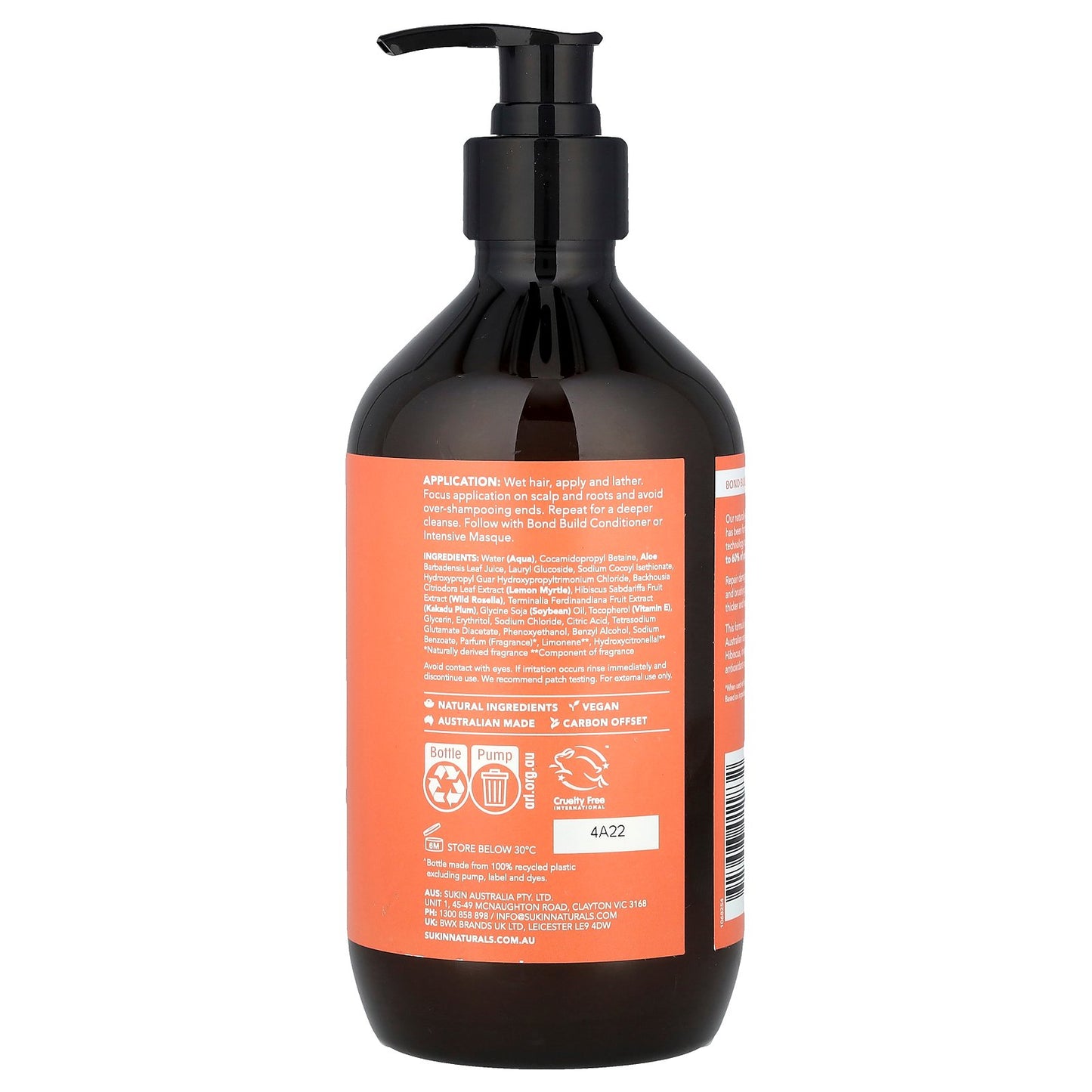 Sukin, Haircare, Bond Build, Repair Shampoo, 16.91 fl oz (500 ml)
