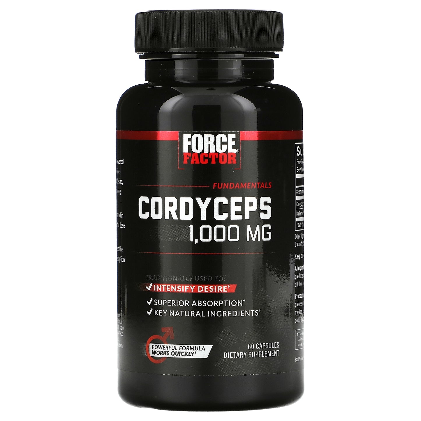 Force Factor, Fundamentals, Cordyceps, 60 Capsules