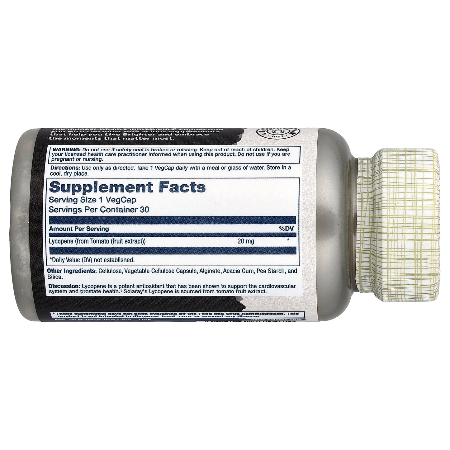 Solaray, Men's Lycopene, 20 mg, 30 VegCaps