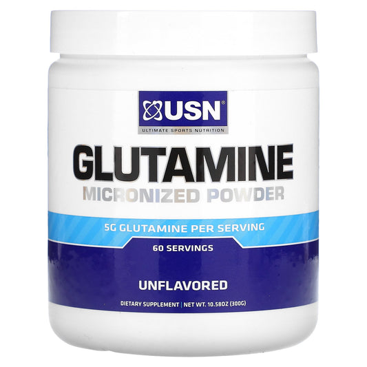 USN, Glutamine Micronized Powder, Unflavored, 10.58 oz (300 g)
