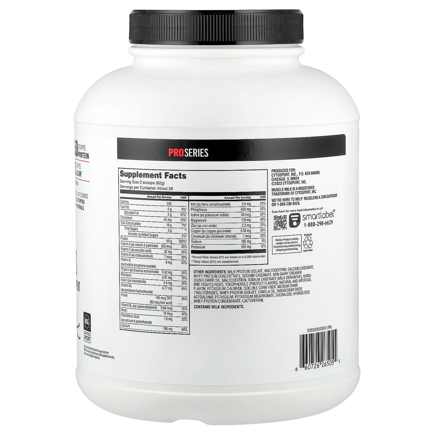 Muscle Milk, Pro Series, Protein Powder, Intense Vanilla, 5 lb (2.27 kg)