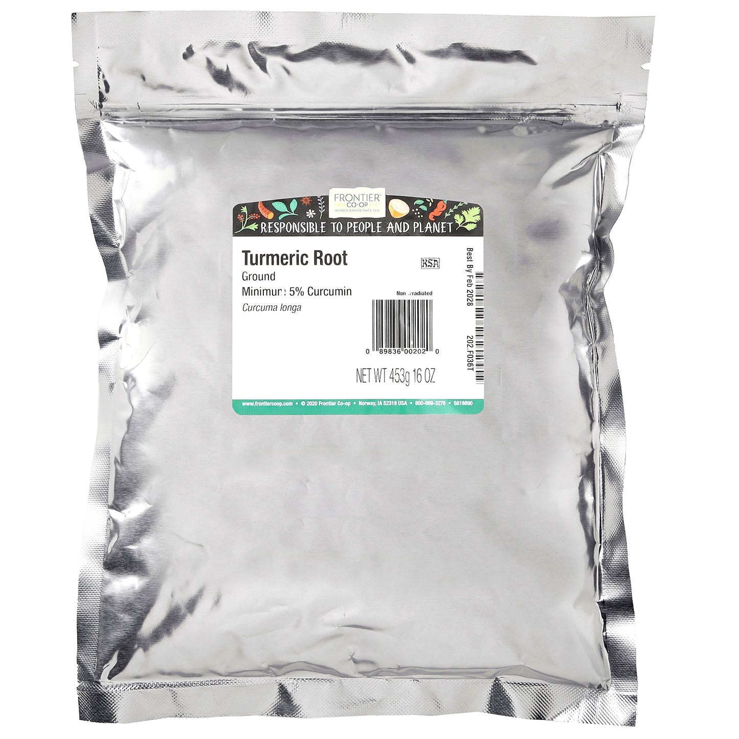 Frontier Co-op, Turmeric Root, Ground, 16 oz (453 g)