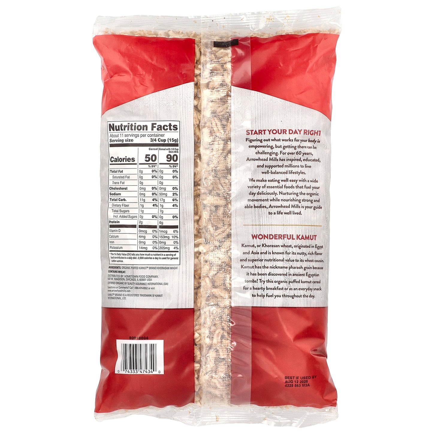 Arrowhead Mills, Organic Puffed Kamut® Cereal, 6 oz (170 g)