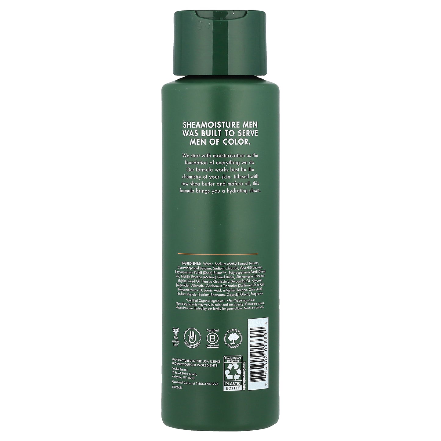 SheaMoisture, Men, Moisturizing Body Wash, Raw Shea Butter & Mafura Oil, 15 fl oz (444 ml)