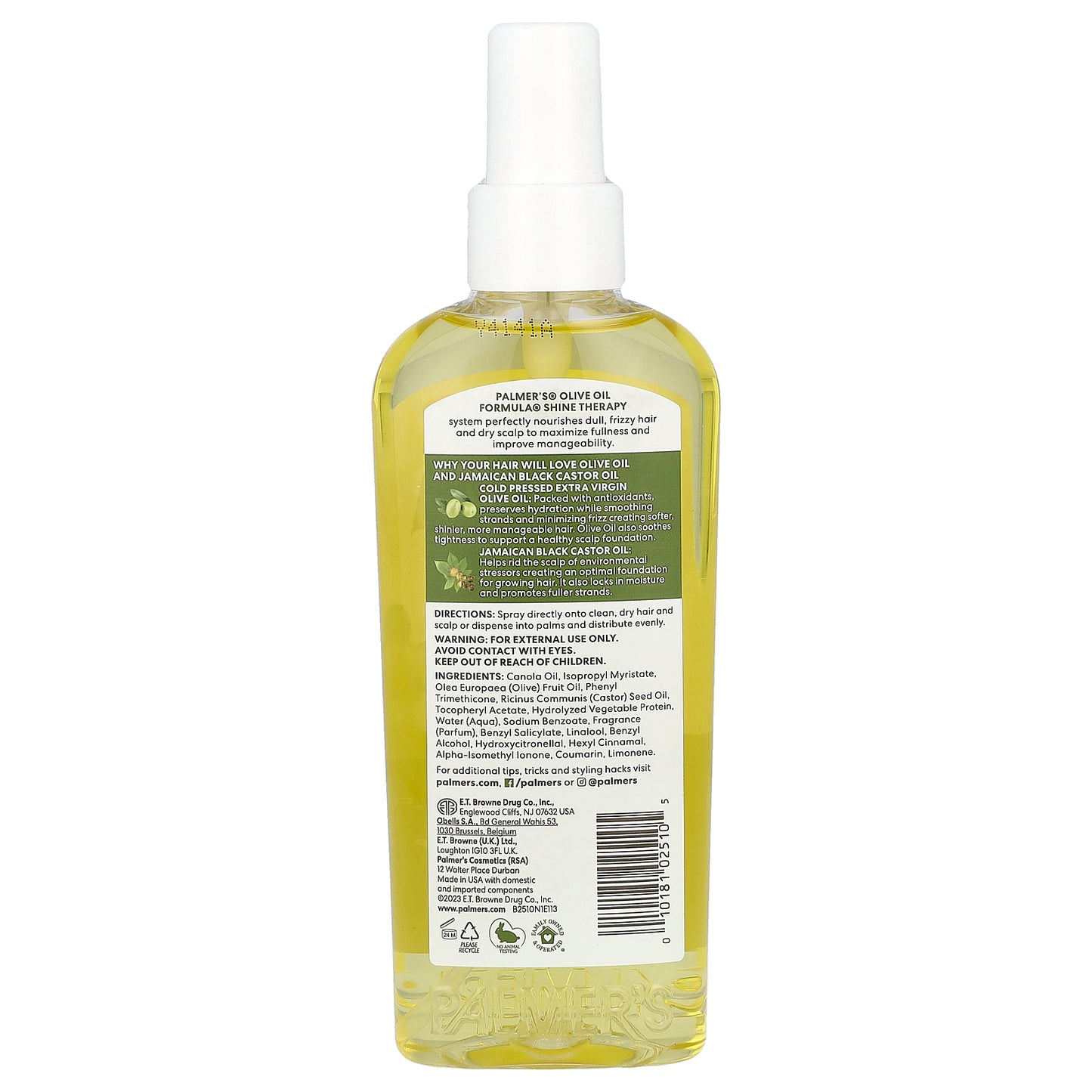 Palmer's, Olive Oil Formula® with Vitamin E, Conditioning Hair & Scalp Oil, Shine Therapy, 5.1 fl oz (150 ml)