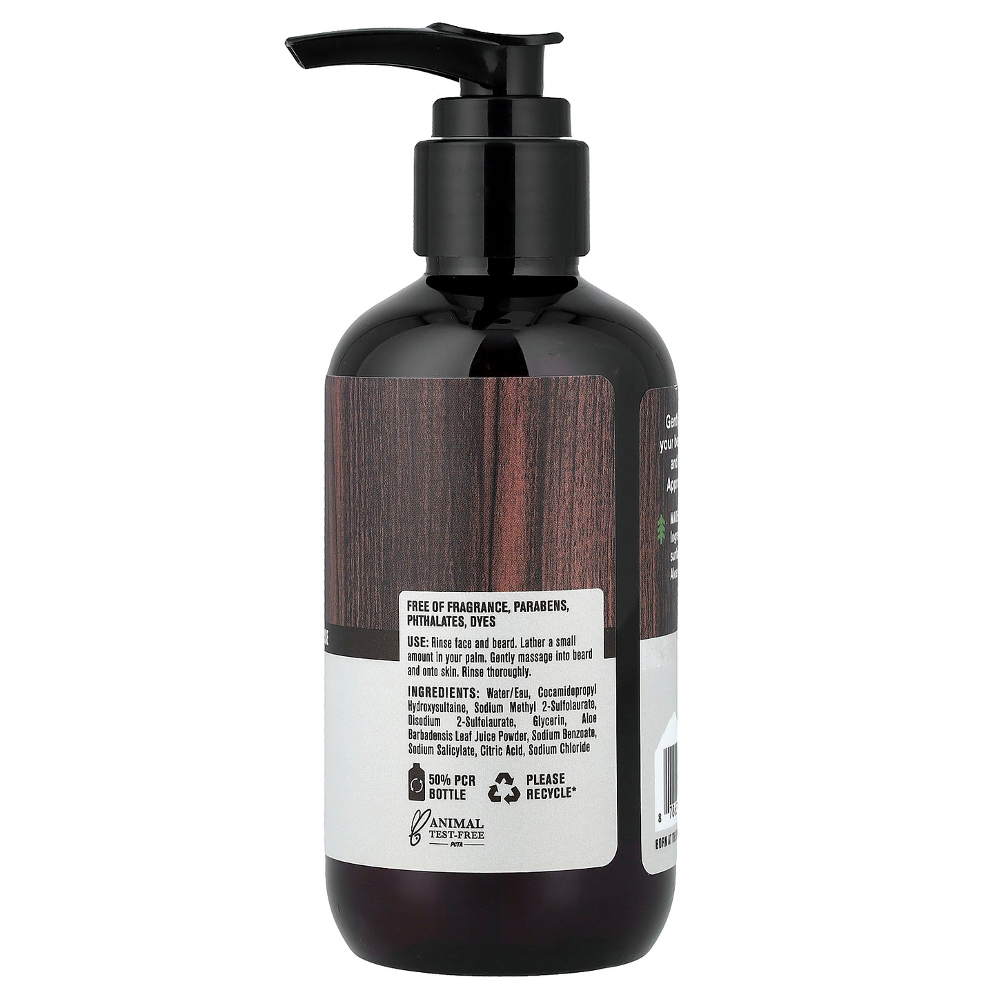 Every Man Jack, Beard + Face Wash, Sensitive Skin, Unscented, 6.7 fl oz (200 ml)