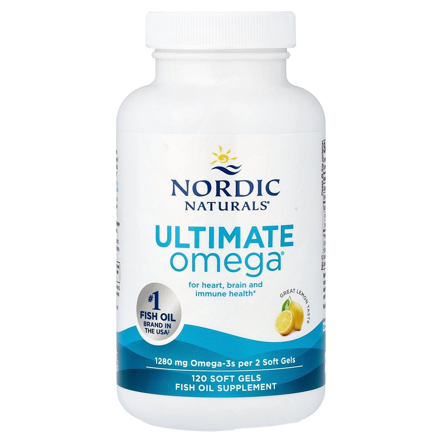 Nordic Naturals, Ultimate Omega®, Great Lemon, 120 Soft Gels (640 mg per Soft Gel)