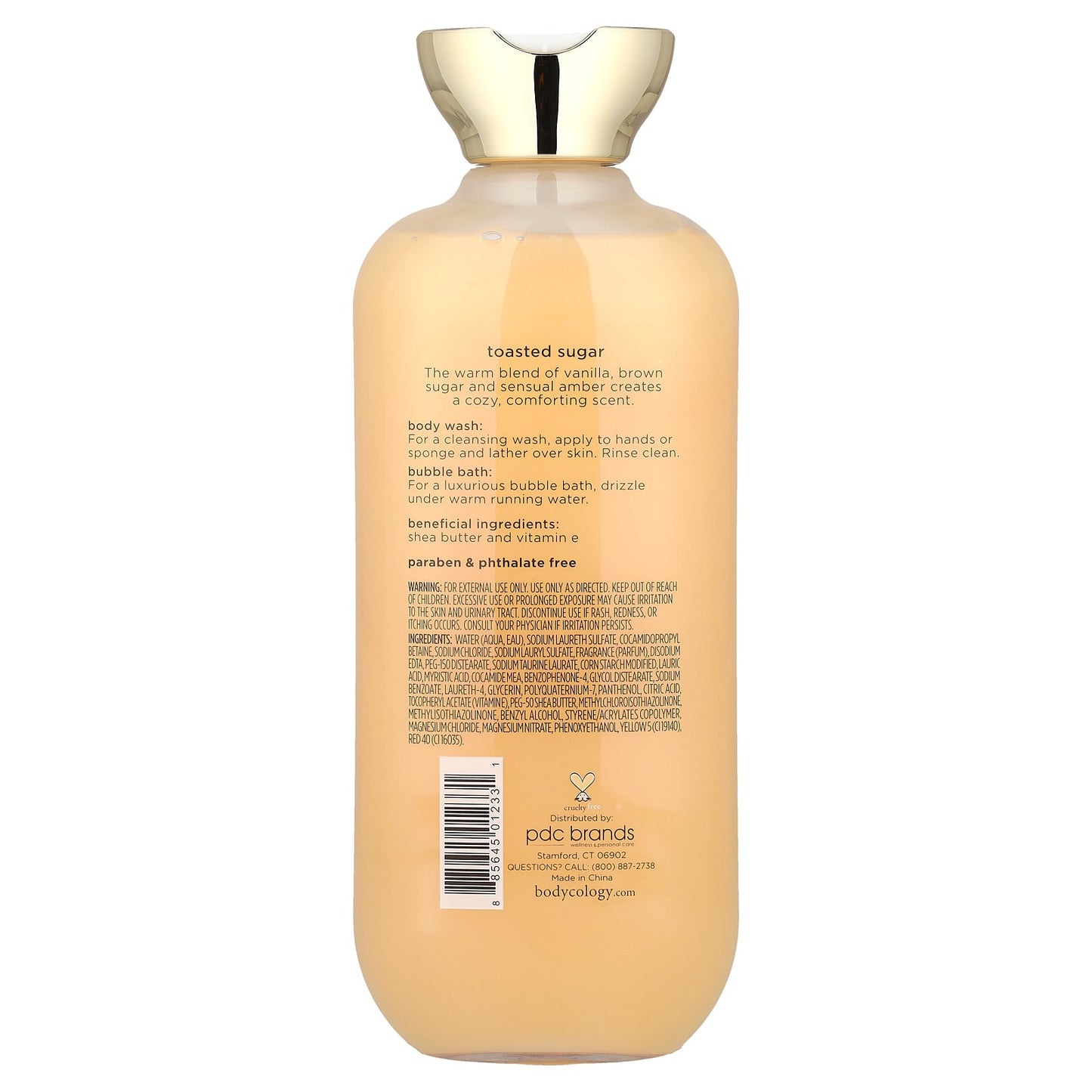 Bodycology, 2 In 1 Body Wash & Bubble Bath, Toasted Sugar, 16 fl oz (473 ml)