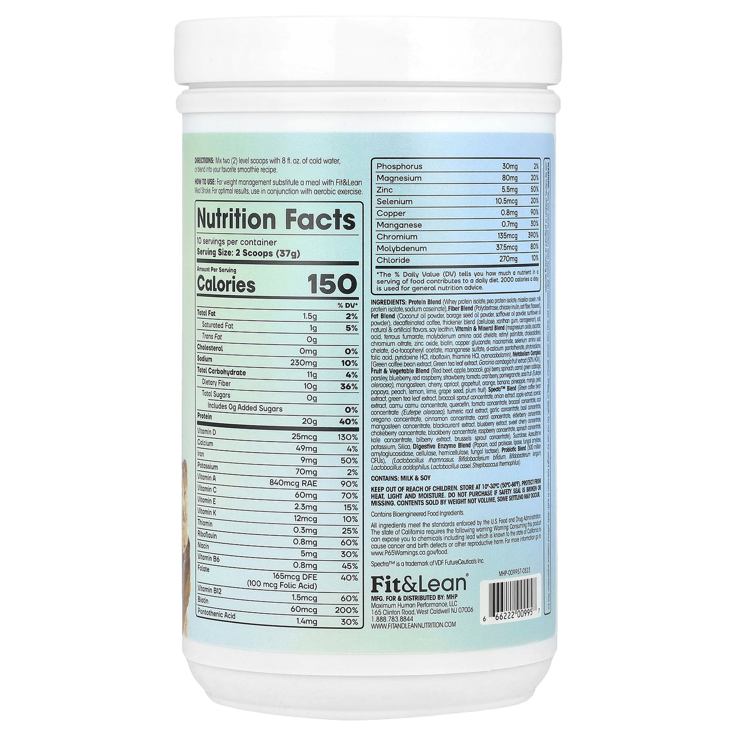 Fit & Lean, Meal Shake, Complete Fitness Nutrition, Coffee Crumb Cake, 0.82 lb (370 g)