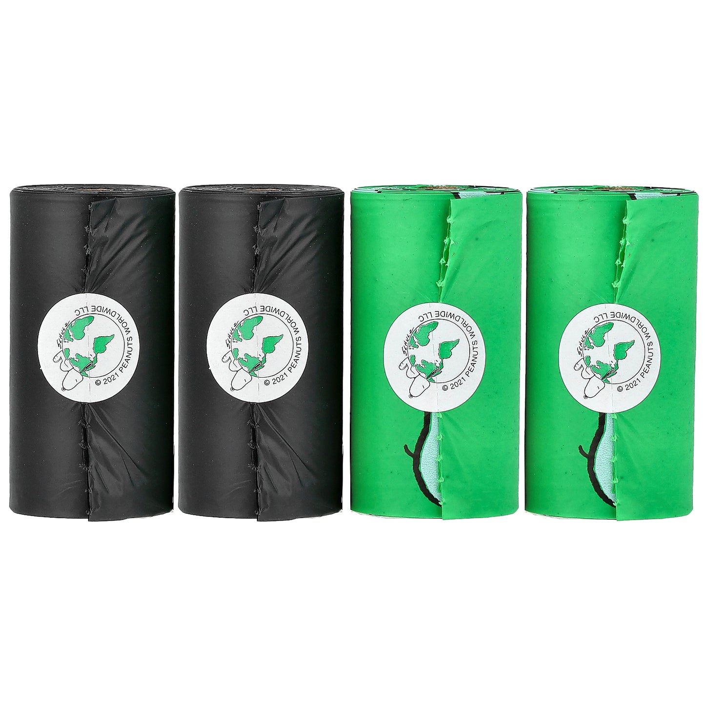 Original Poop Bags, Peanuts®, Unscented, 4 Rolls, 15 Bags Each