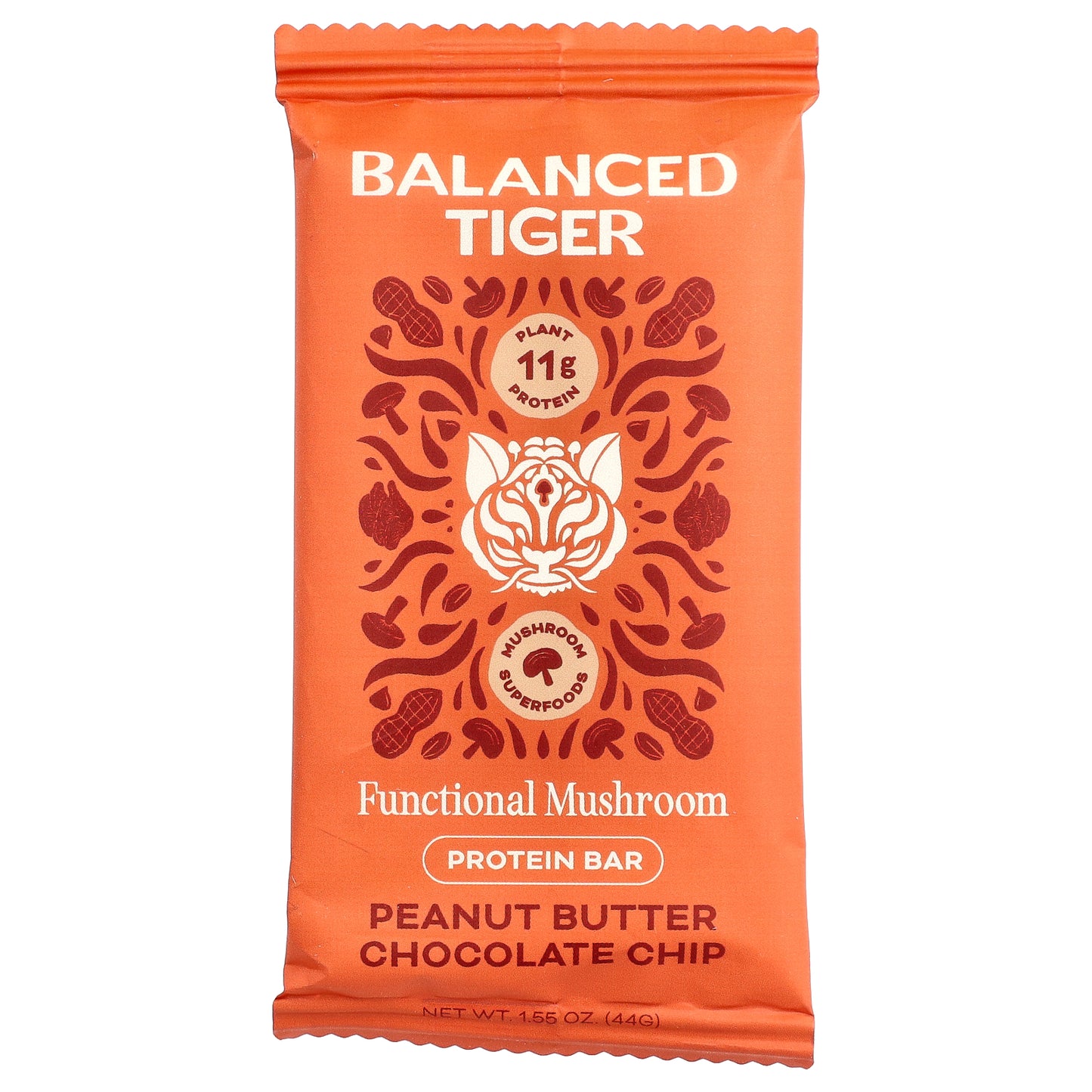 Balanced Tiger, Protein Bar, Peanut Butter Chocolate Chip, 12 Bars, 1.55 oz (44 g) Each