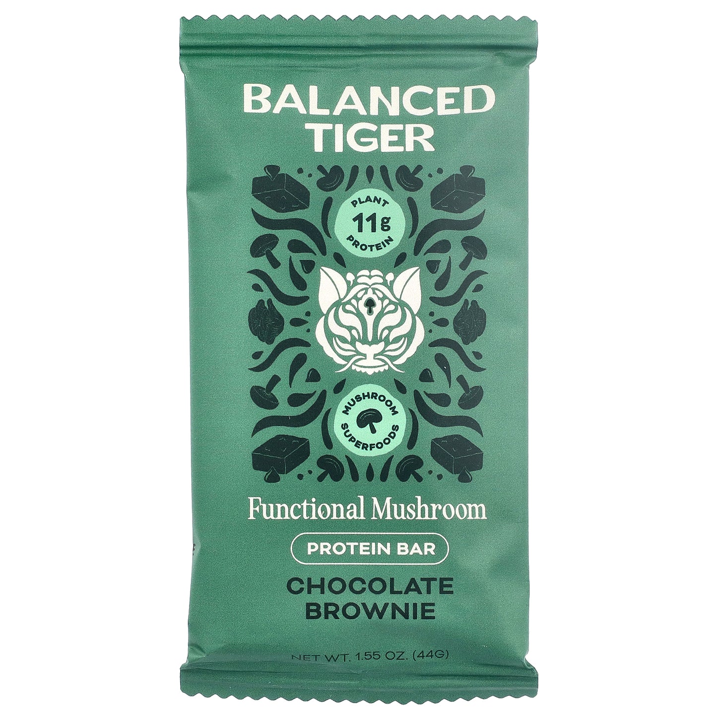 Balanced Tiger, Protein Bar, Chocolate Brownie, 12 Bars, 1.55 oz (44 g) Each