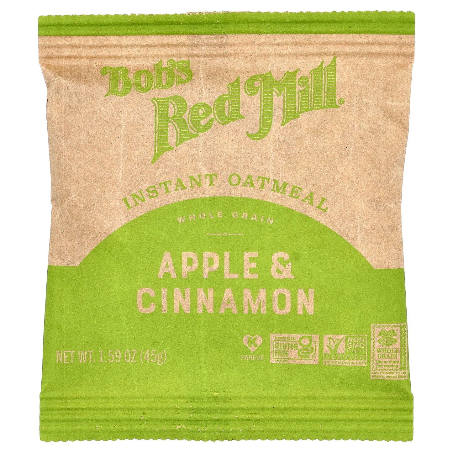 Bob's Red Mill, Instant Oatmeal, Whole Grain, Apple & Cinnamon, 6 Packets, 1.59 oz (45 g) Each