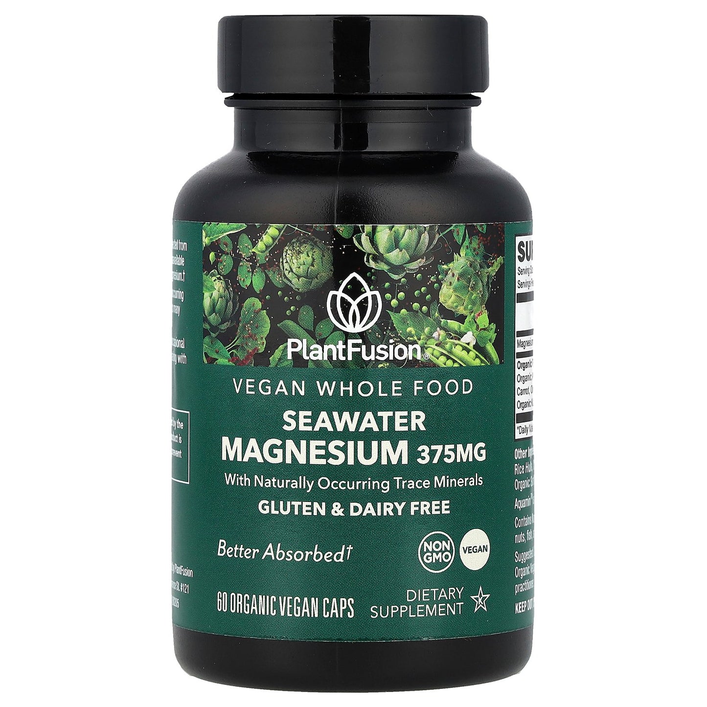 PlantFusion, Vegan SeaWater Magnesium, 60 Organic Vegan Caps