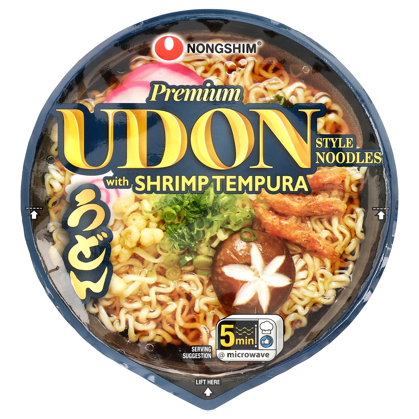 Nongshim, Premium Udon Style Noodles with Shrimp Tempura , 4.02 oz (114 g)