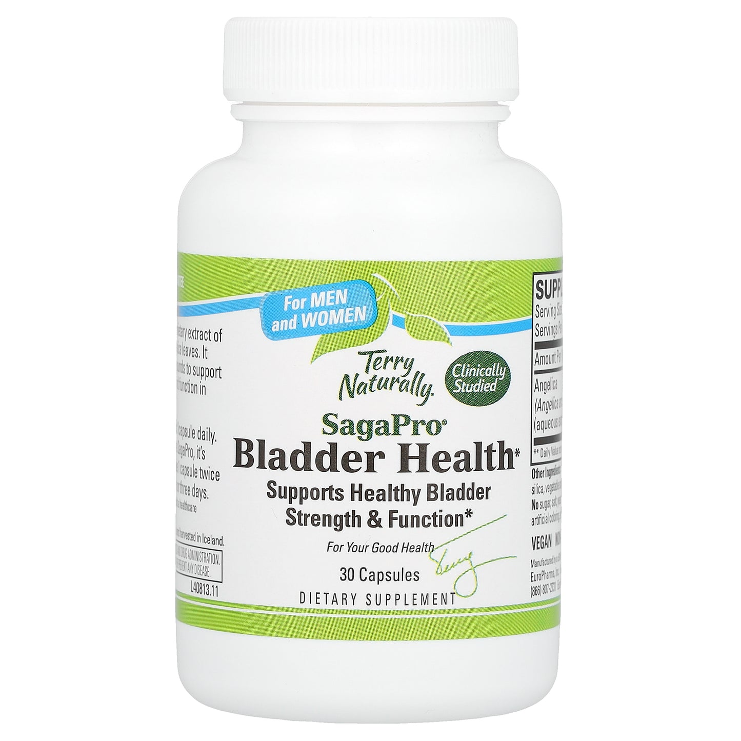 Terry Naturally, SagaPro, Bladder Health, For Men and Women, 30 Capsules (100 mg per Capsule)